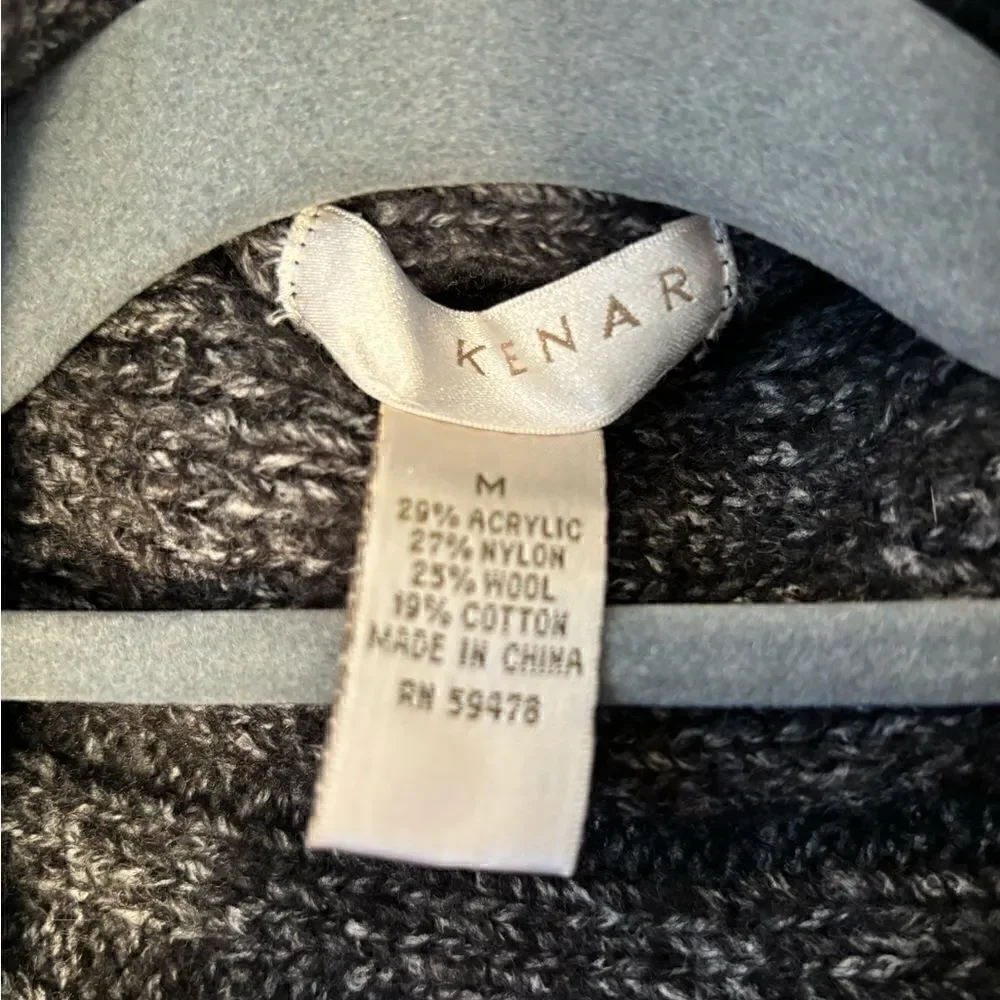 Kenar EUC gray wide sleeve wool blend cardigan sweater size Medium